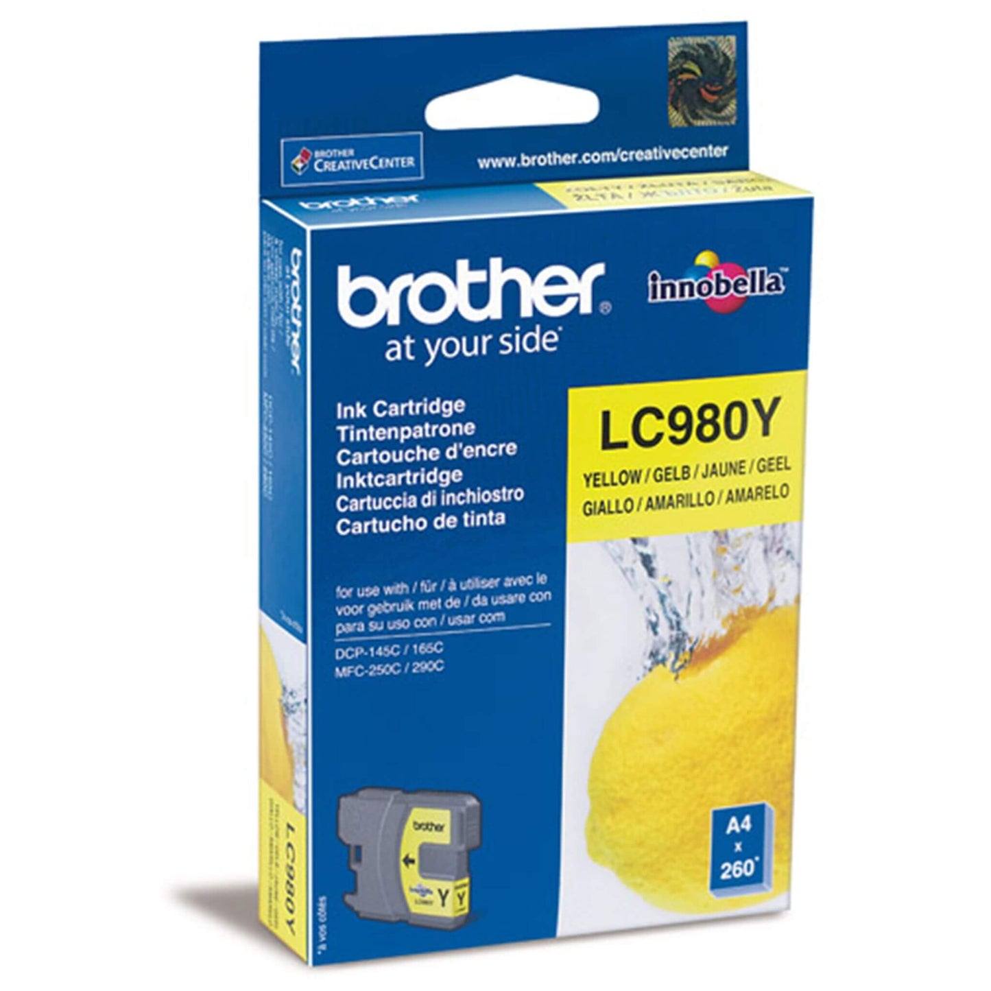 Keltainen mustepatruuna: Brother LC980Y | Finink.com