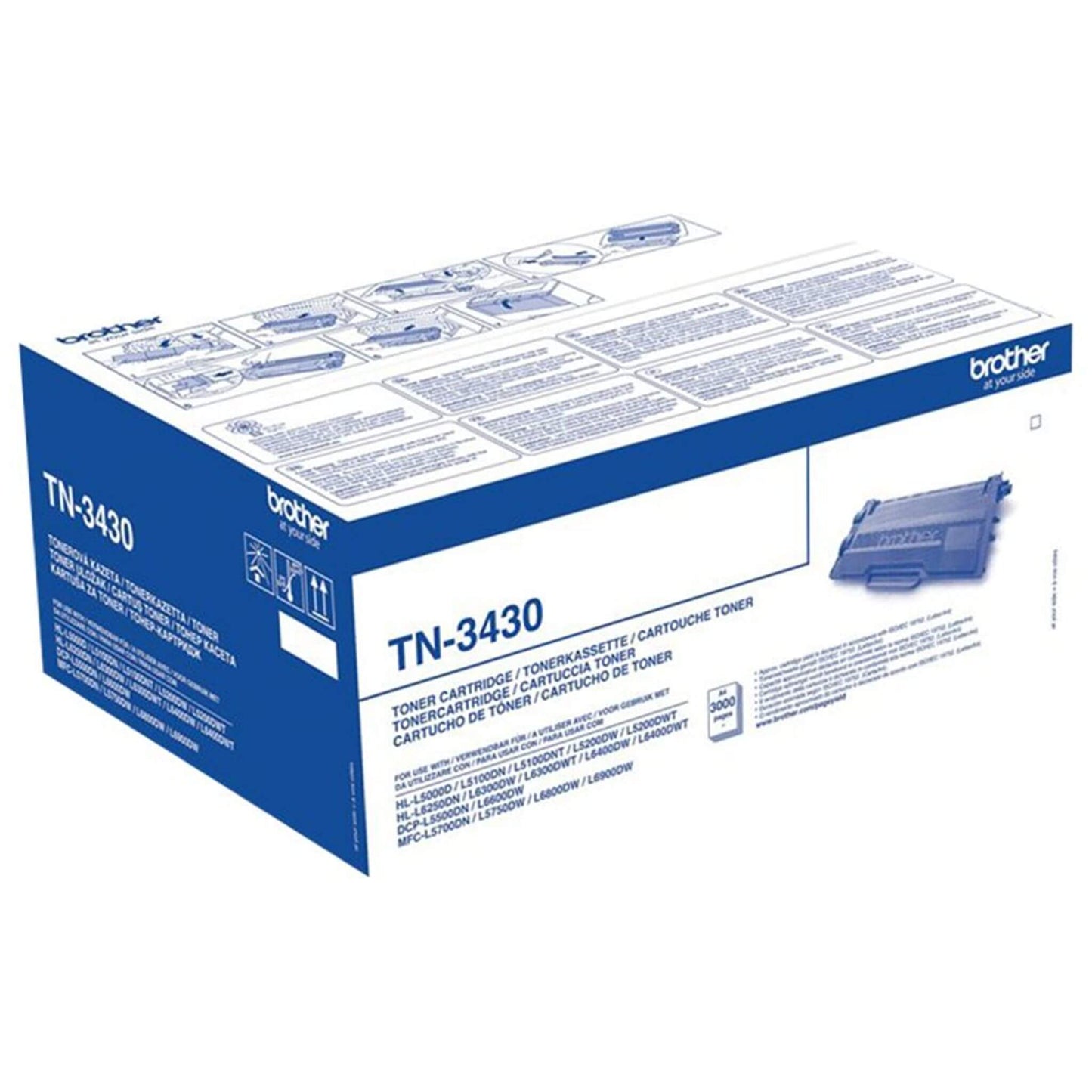 Musta värikasetti: Brother TN3430 | Finink.com