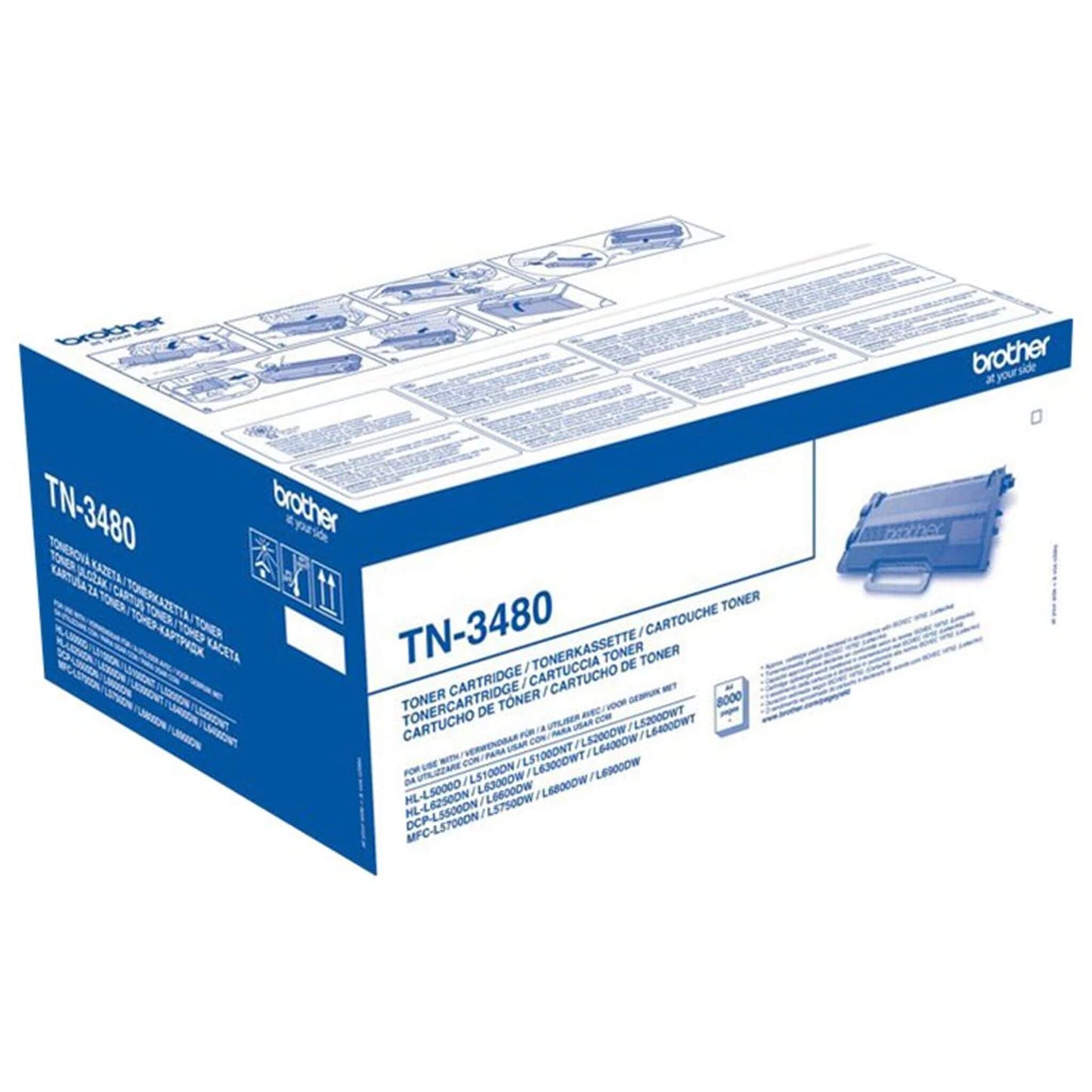 Musta värikasetti: Brother TN3480 | Finink.com