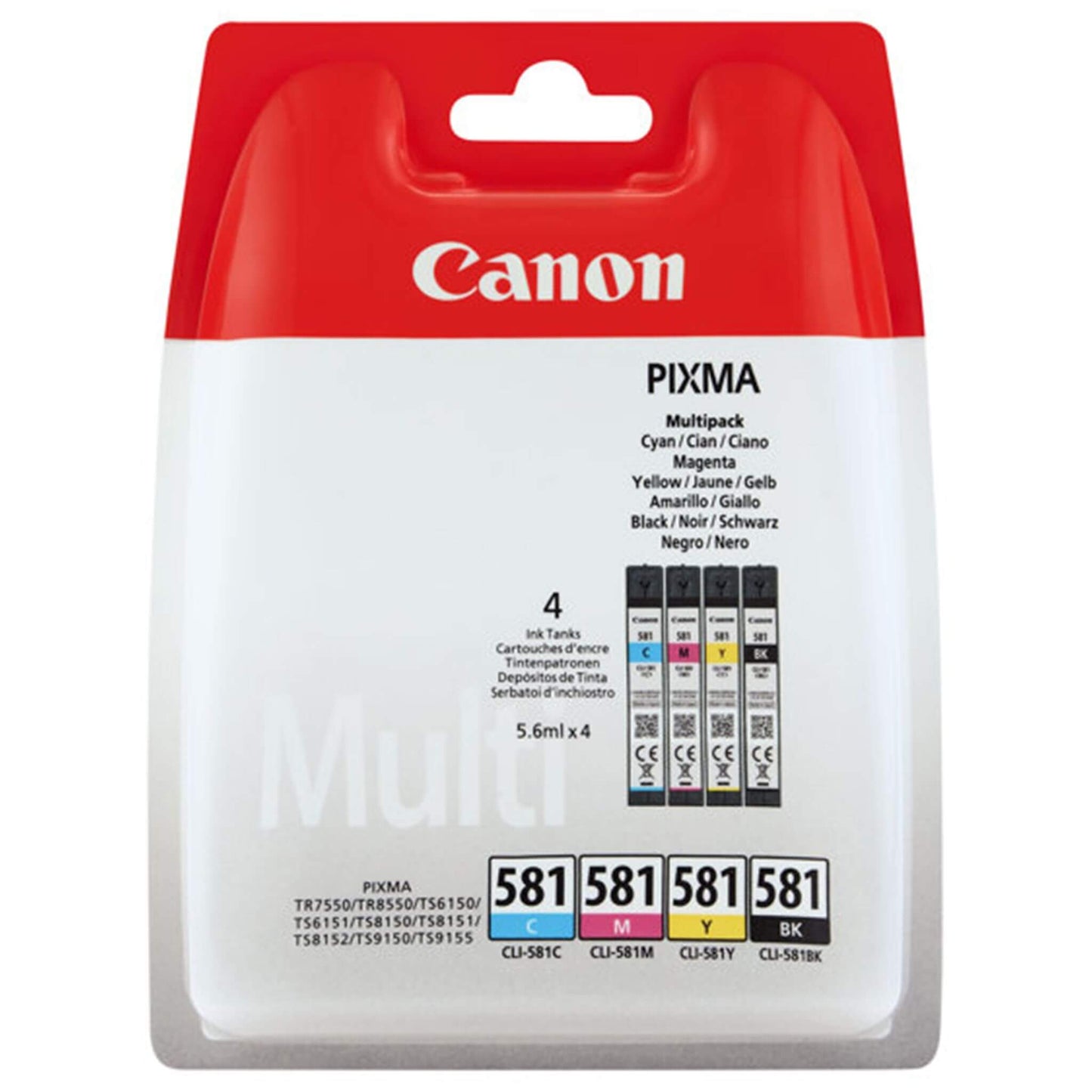 Multipakkaus neljä väriä: Canon 2103C004 (CLI-581) | Finink.com