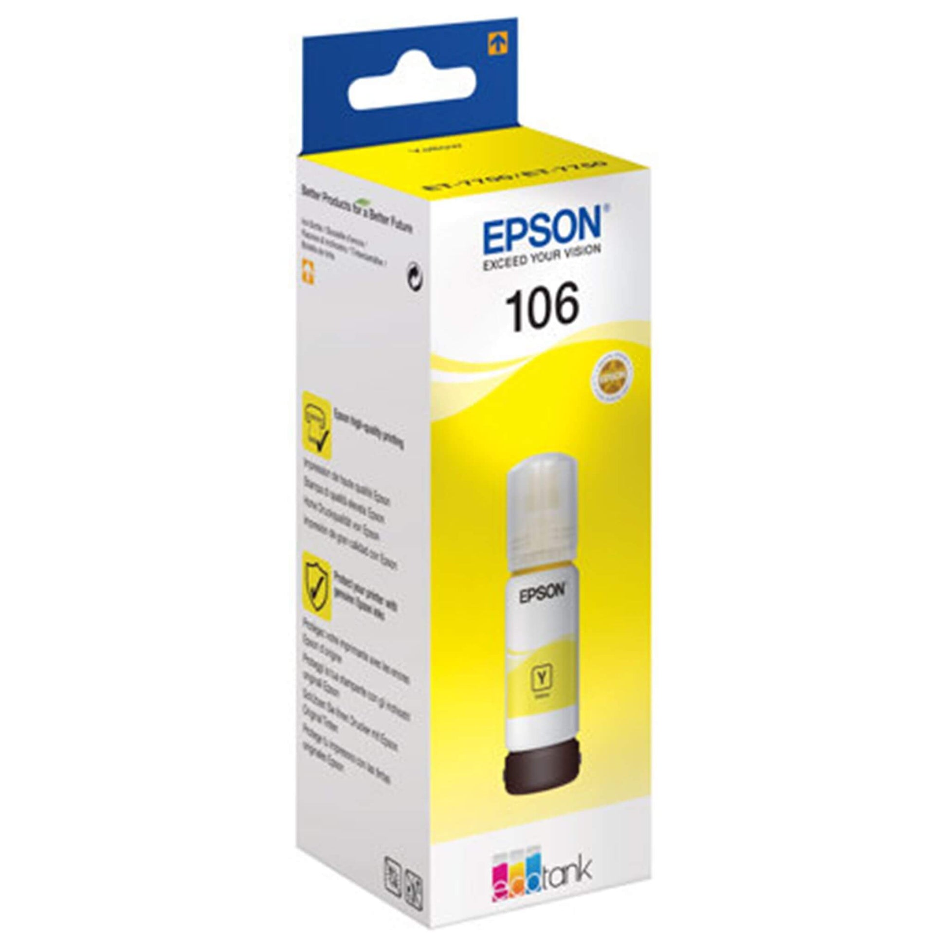 Keltainen mustepullo: Epson T00R440 (106) | Finink.com