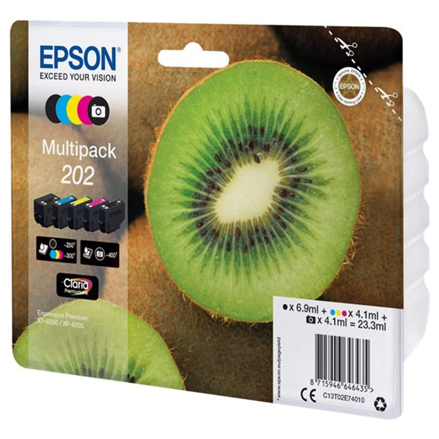 Viisivärinen mustekasettisarja: Epson T02E7 (202) | Finink.com