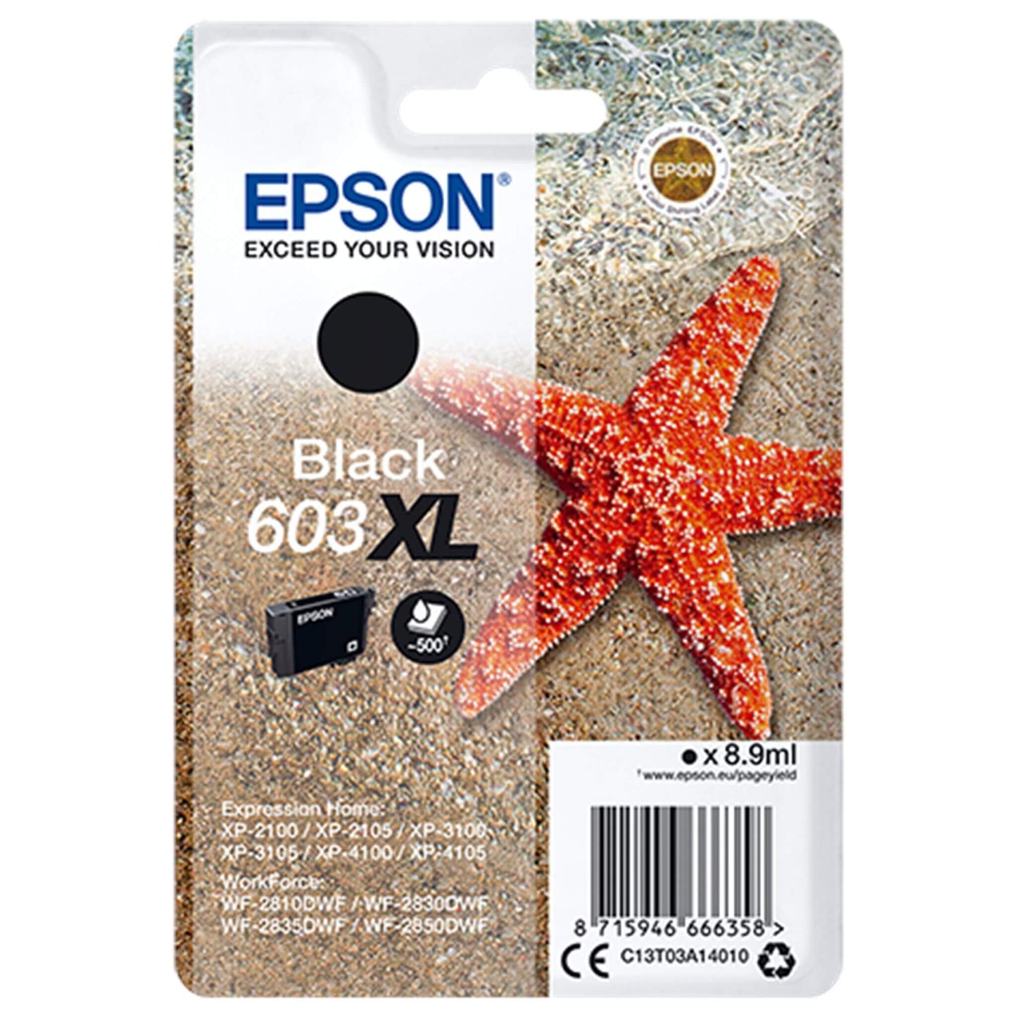 Musta mustepatruuna: Epson C13T03A14010 (603XL) | Finink.com