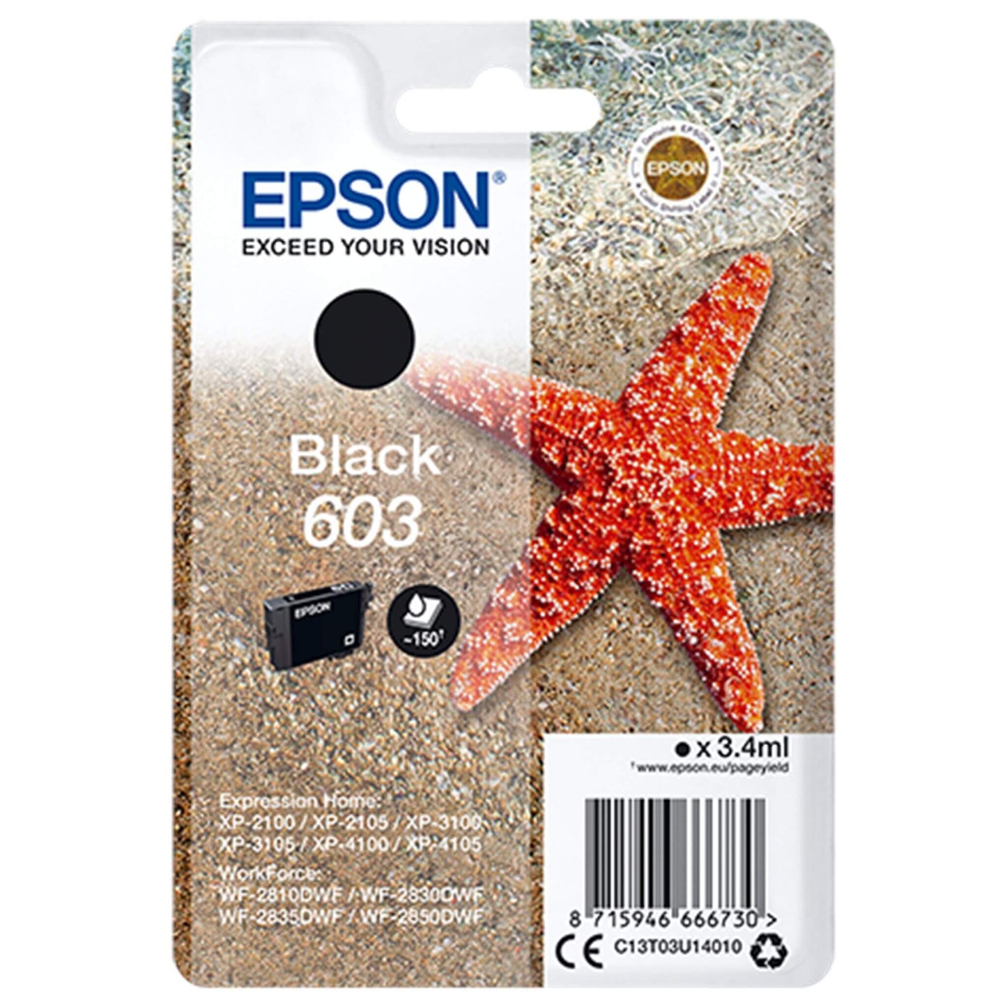 Musta mustepatruuna: Epson C13T03U14010 (603) | Finink.com