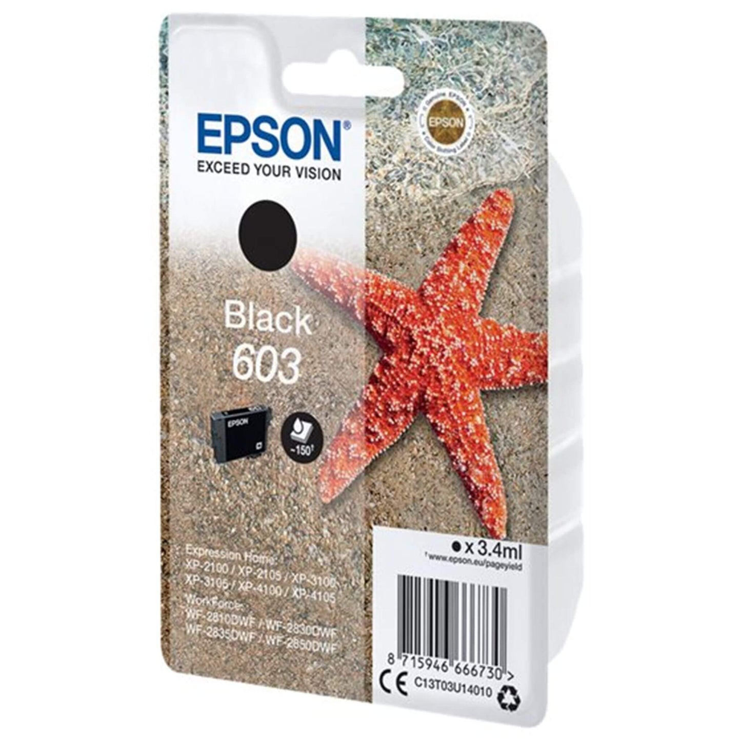 Musta mustepatruuna: Epson C13T03U14010 (603) | Finink.com