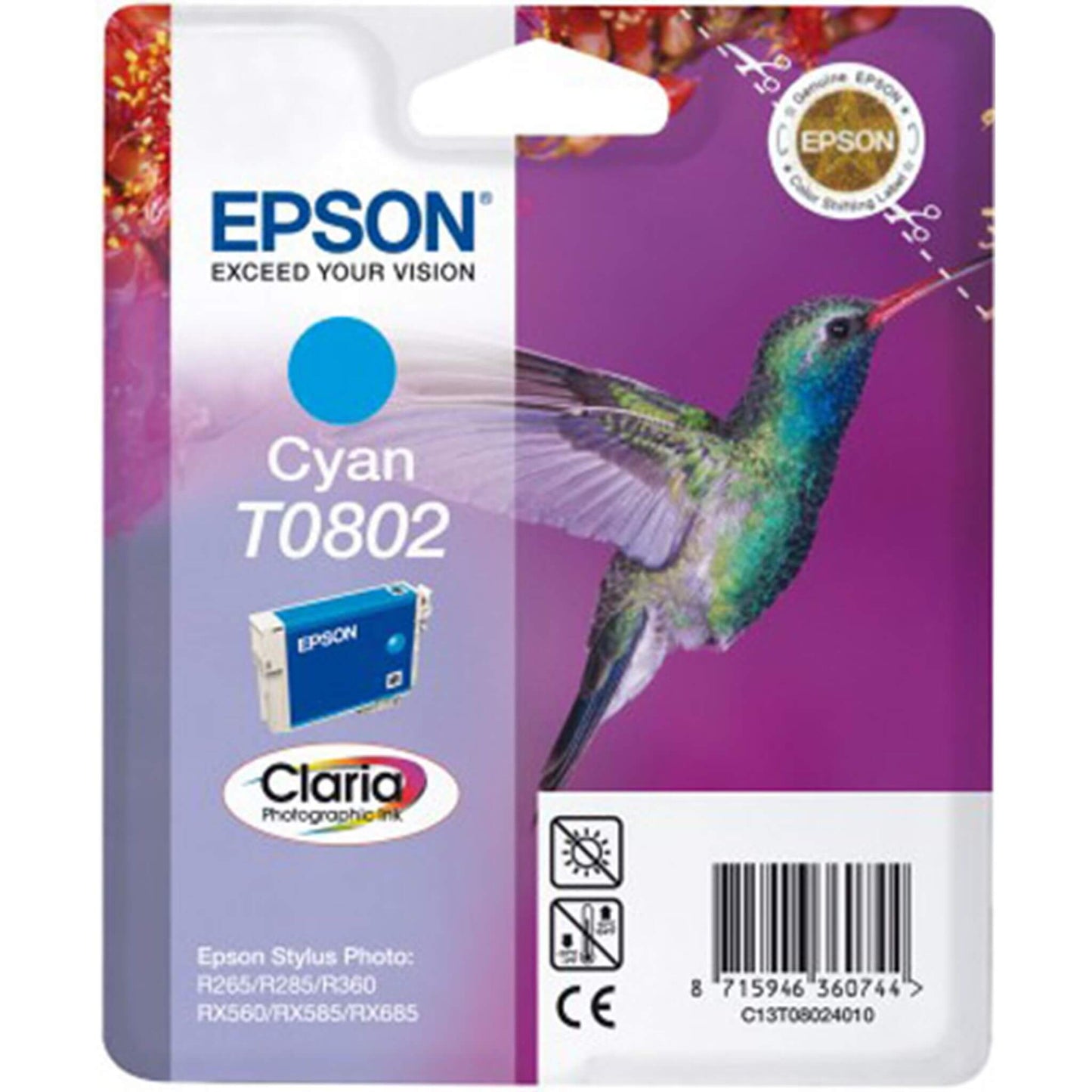 Cyan mustepatruuna: Epson T0802 | Finink.com
