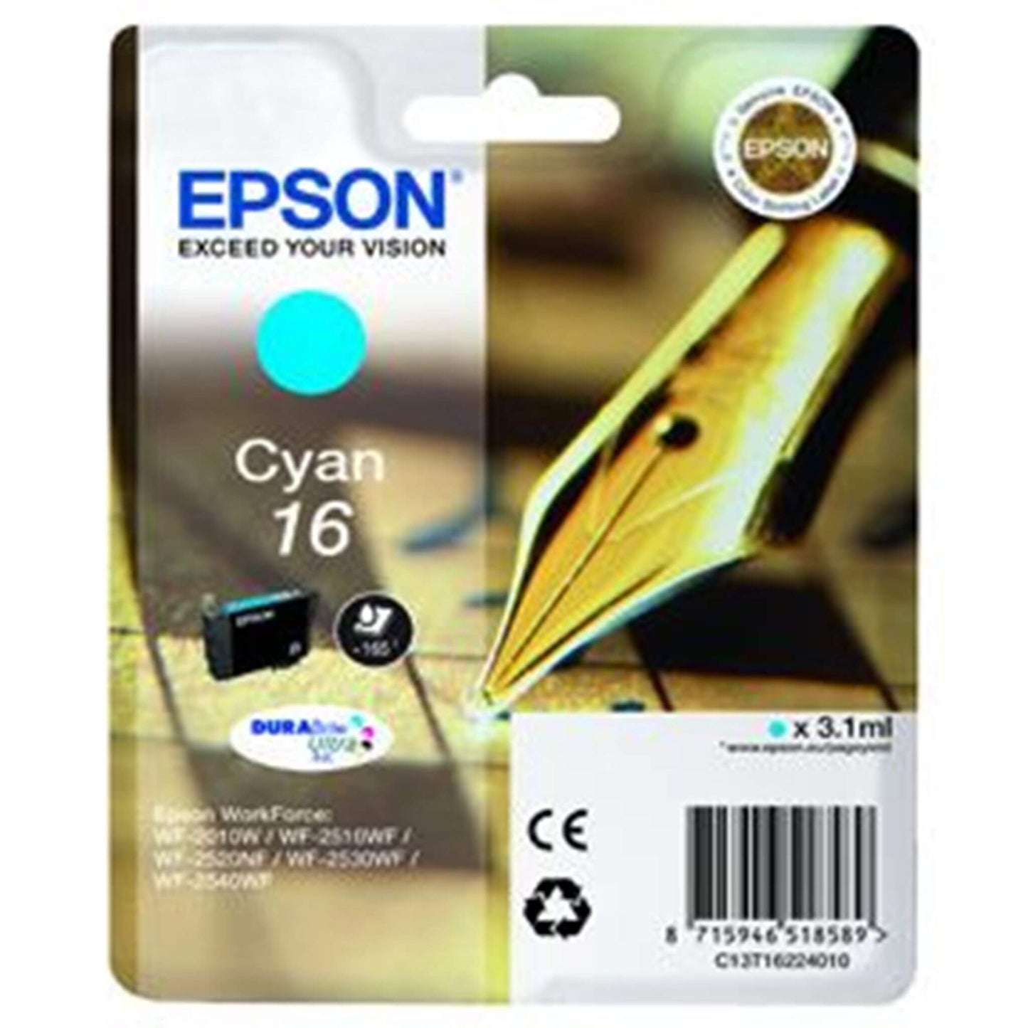 Cyan mustepatruuna: Epson T1622 (Epson 16) | Finink.com