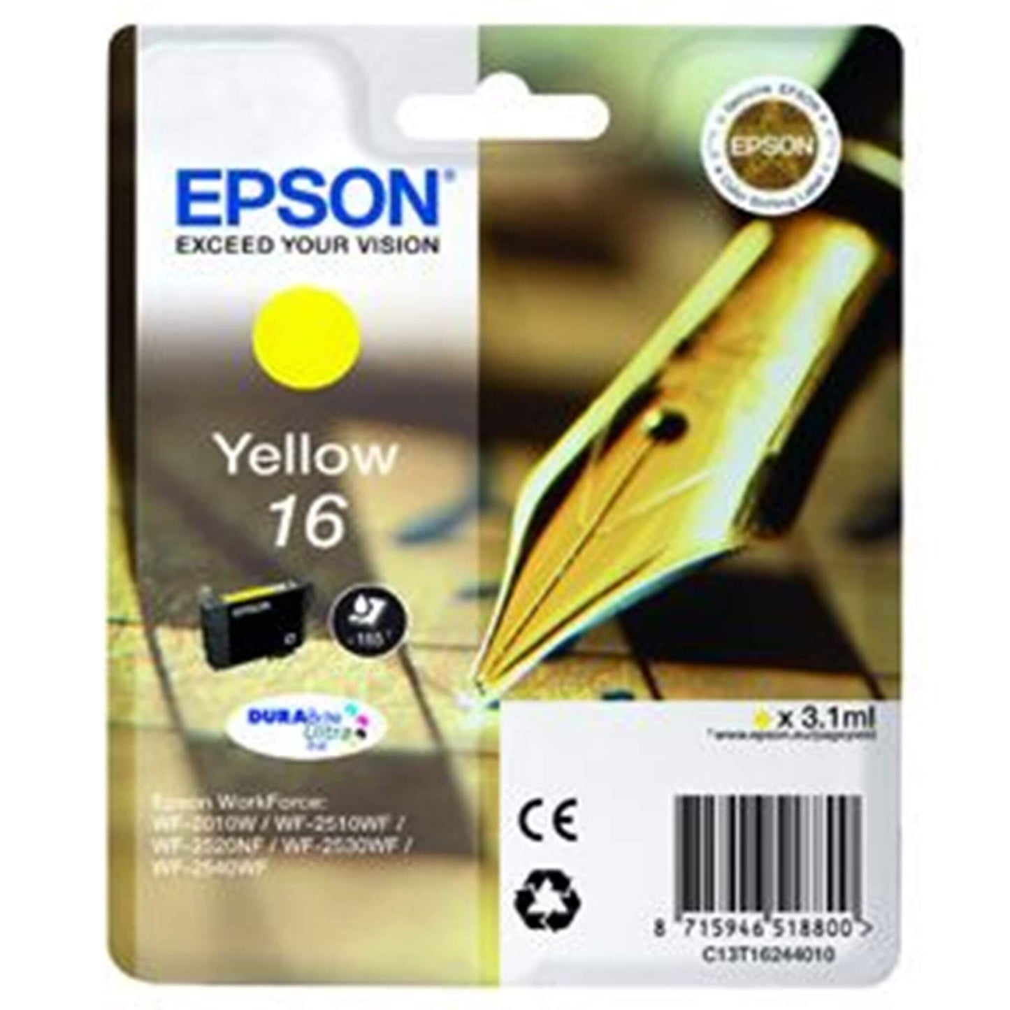 Keltainen mustekasetti: Epson T1624 (Epson 16) | Finink.com