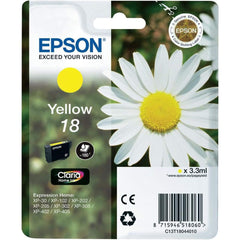 Keltainen mustepatruuna: Epson T1804 (18)