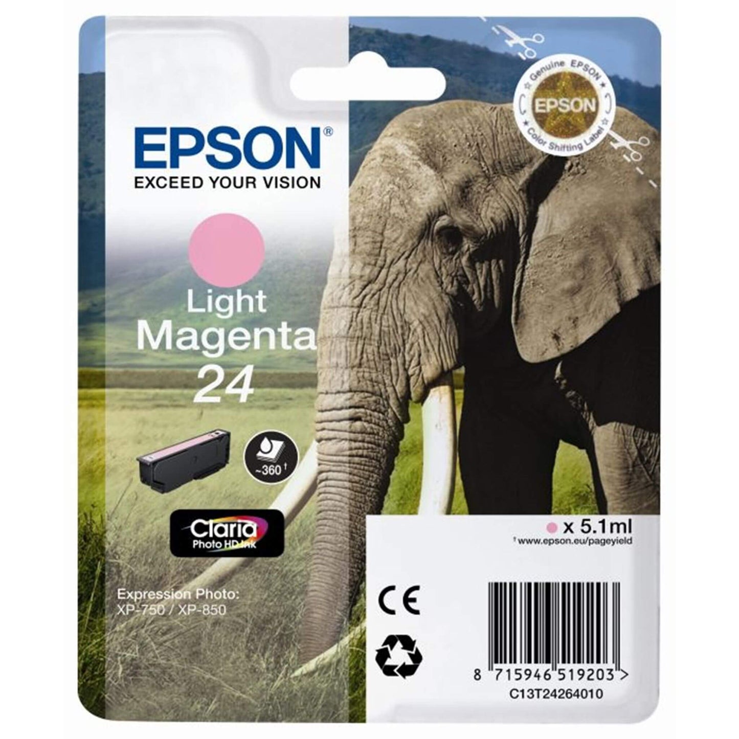 Light magenta mustepatruuna: Epson T2426 (24) | Finink.com