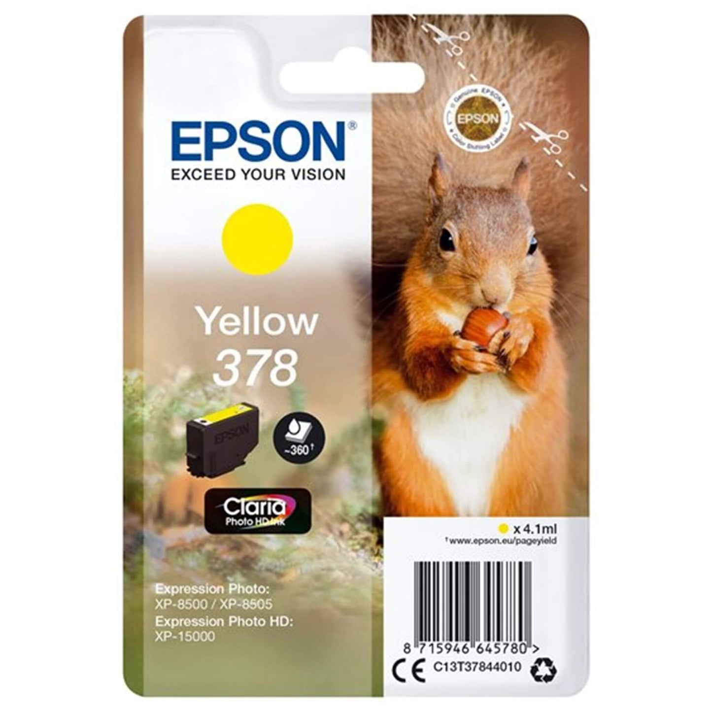 Keltainen mustepatruuna: Epson T3784 (378) | Finink.com