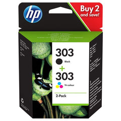 Multipakkaus HP 303 musta ja kolmivärinen: HP-3YM92AE (303)