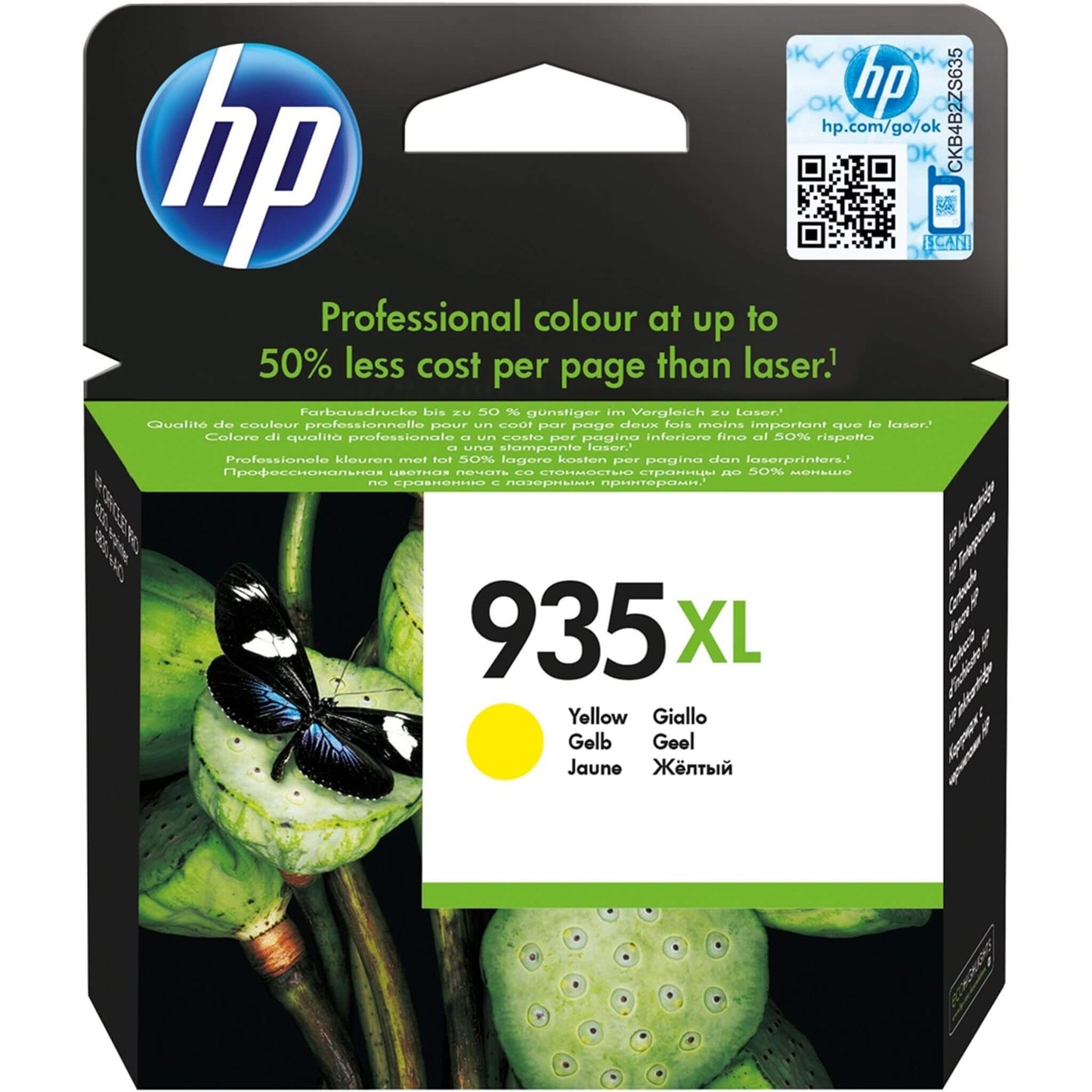Keltainen mustepatruuna: HP C2P26AE (HP 935 XL) | Finink.com