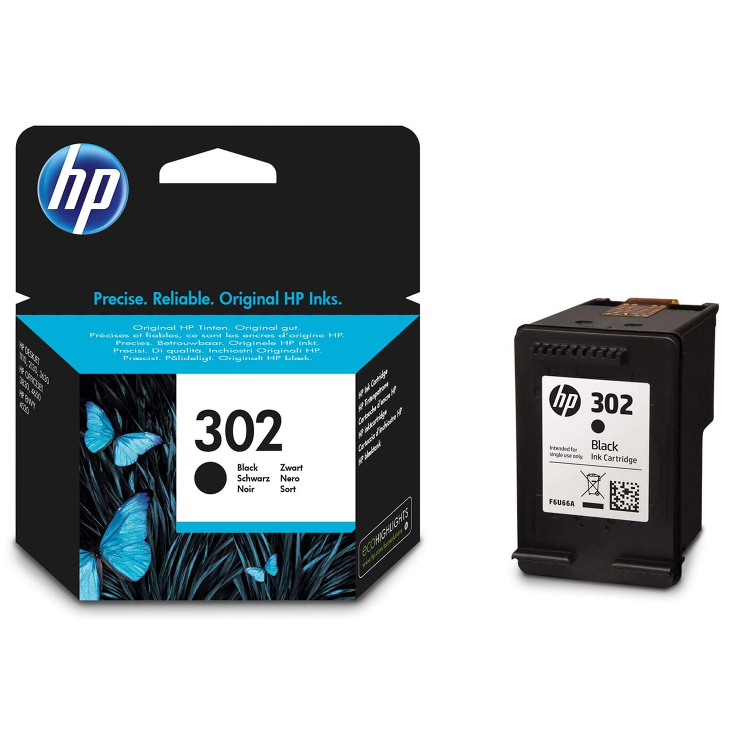Musta mustekasetti: HP F6U66AE (HP 302) | Finink.com