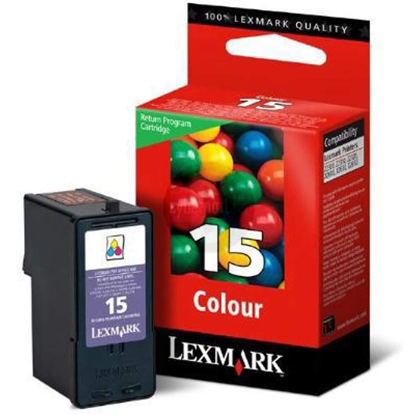 Kolmevärinen mustekasetti: Lexmark 018C2110E (#15) LRP | Finink.com