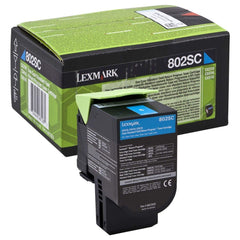 Lexmark 802 SC cyan värikasetti (80C2SC0)