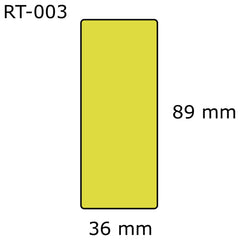 Suuri osoitetarra keltainen, korvaa Dymo 99012 yellow - RT-003