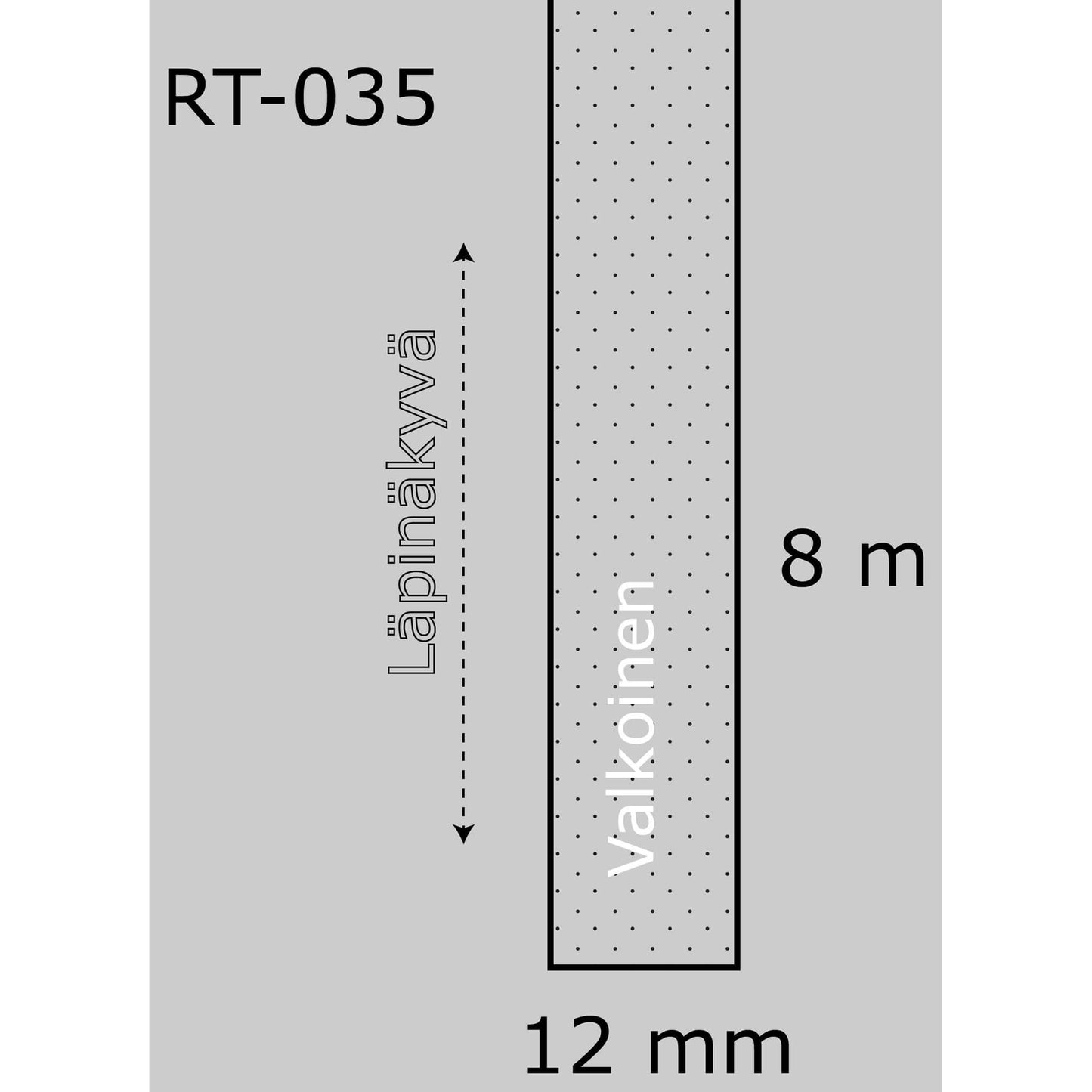 Laminoitu tarranauha, korvaa Brother TZe-135 | Finink.com