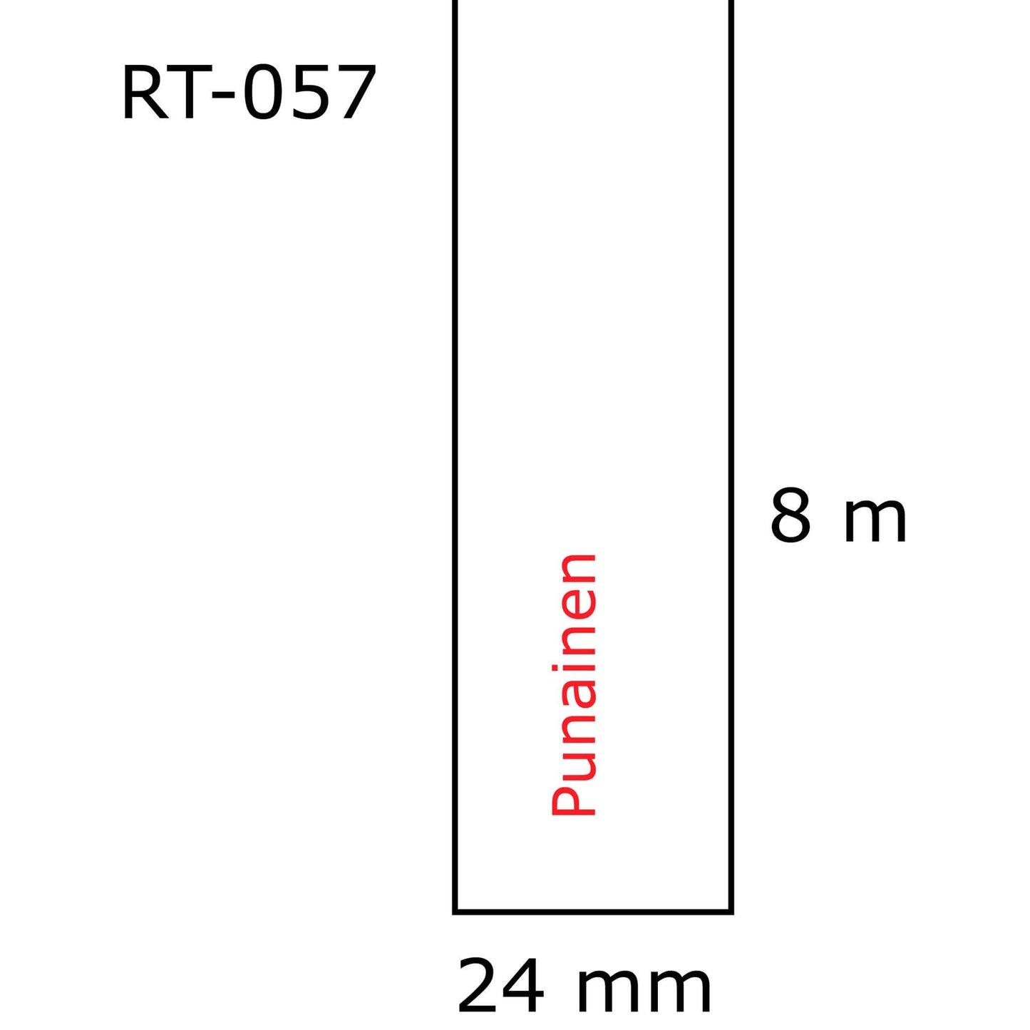 Laminoitu tarranauha, korvaa Brother TZe-252 | Finink.com