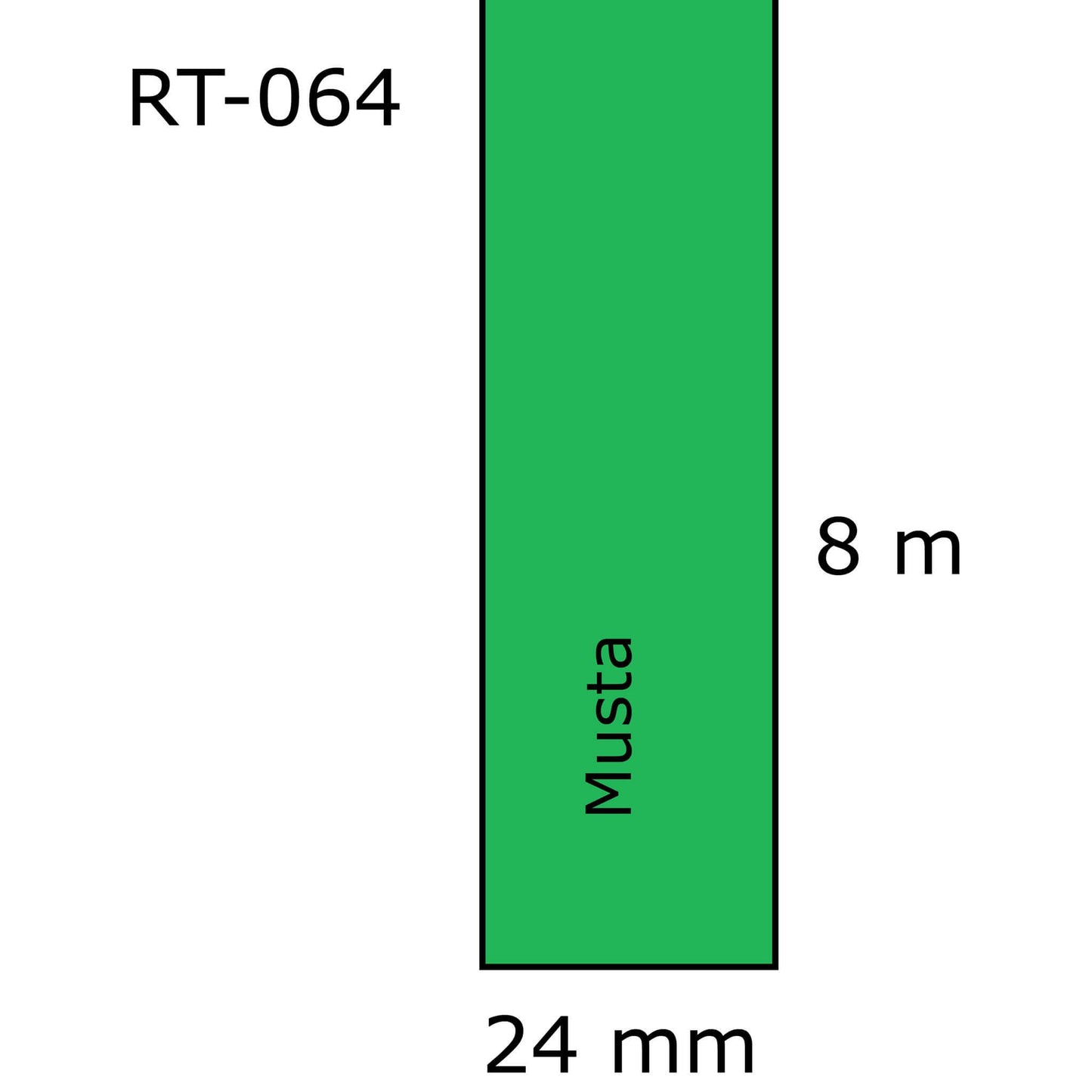 Laminoitu tarranauha, korvaa Brother TZe-751 | Finink.com