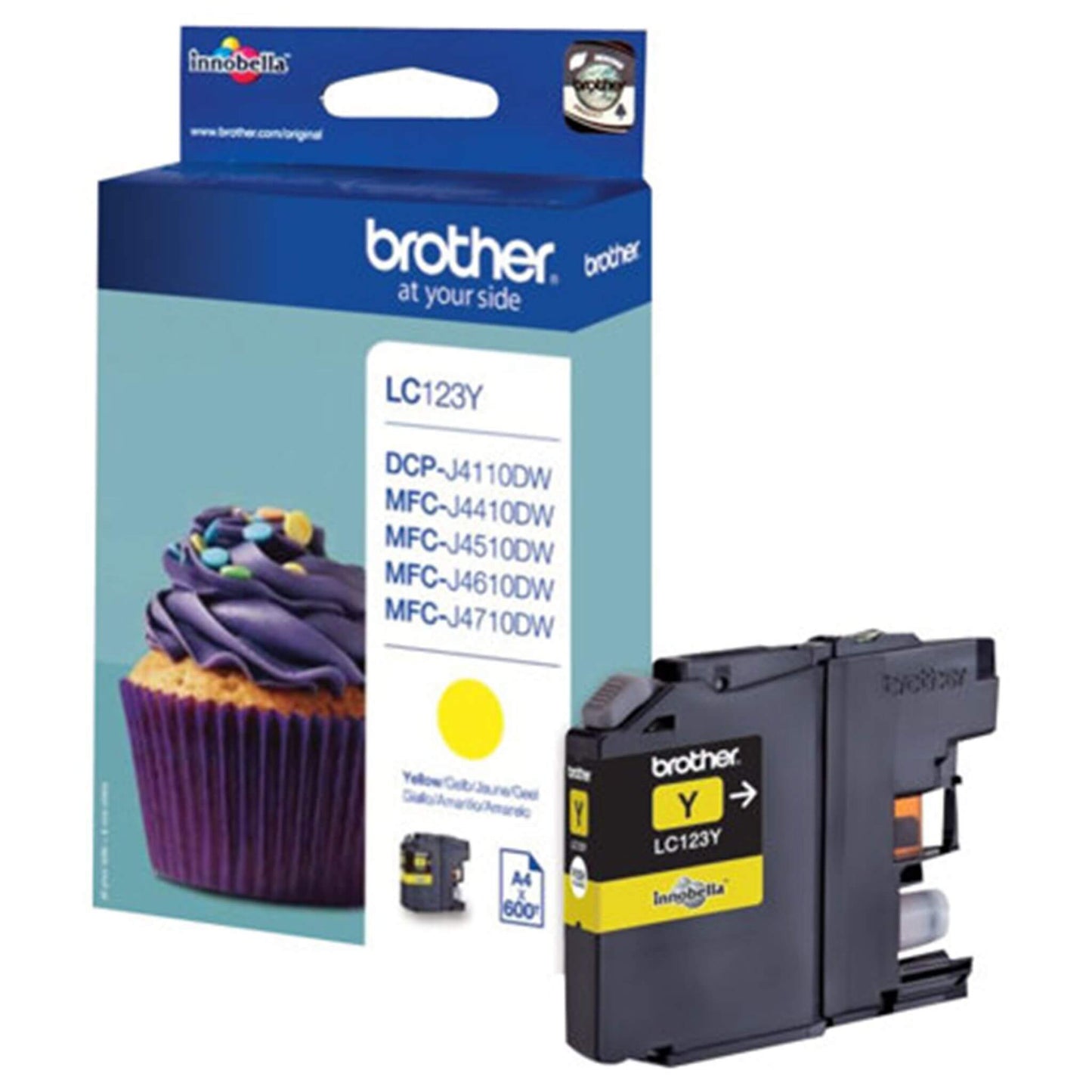 Keltainen mustepatruuna: Brother LC123Y | Finink.com