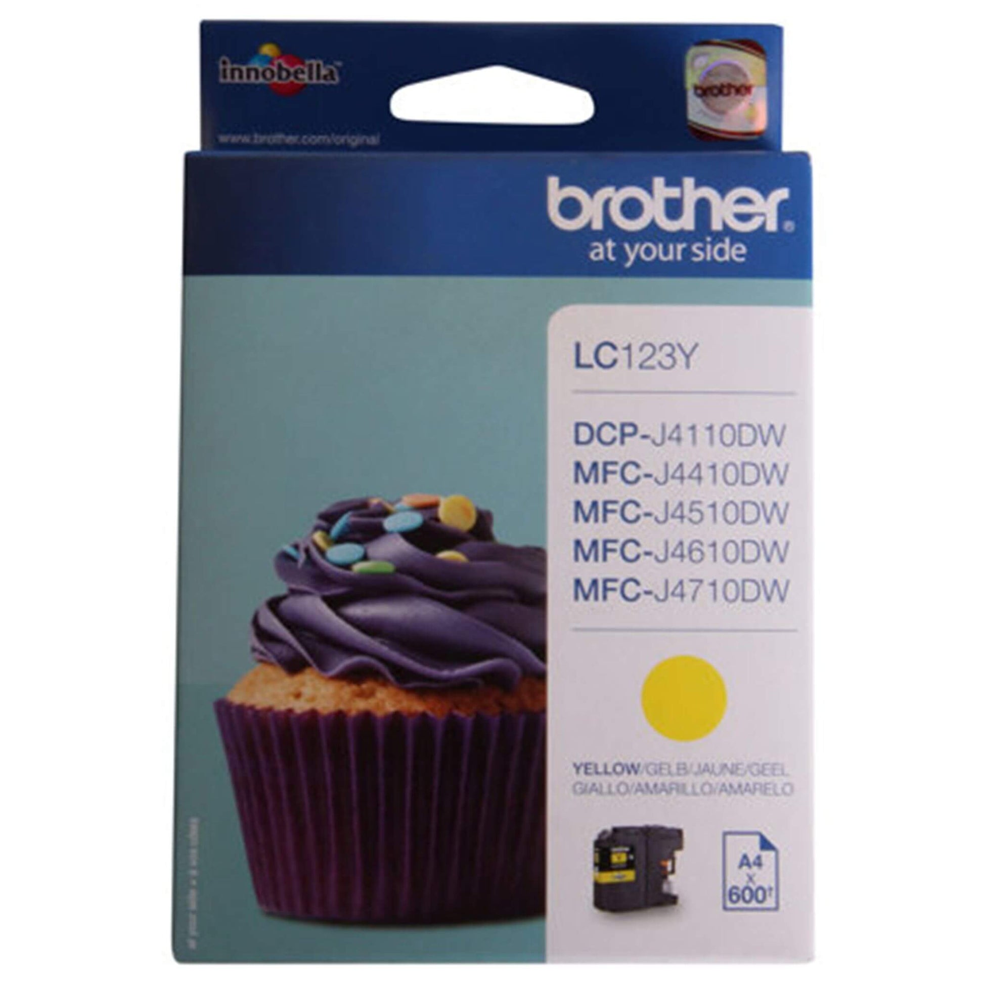 Keltainen mustepatruuna: Brother LC123Y | Finink.com
