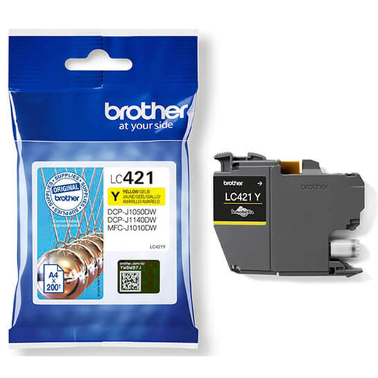 Keltainen mustekasetti: Brother LC421Y | Finink.com