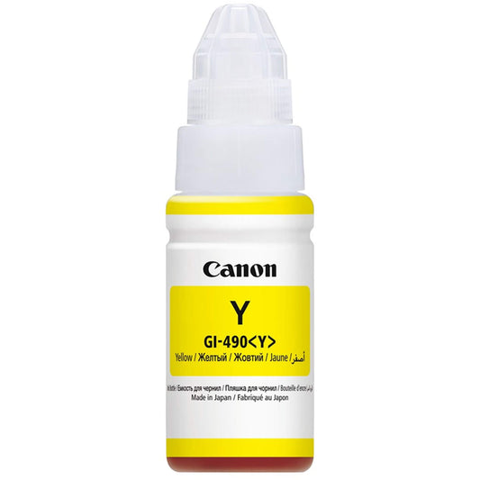 Keltainen mustepullo: Canon 0666C001 (GI 490 Y) | Finink.com