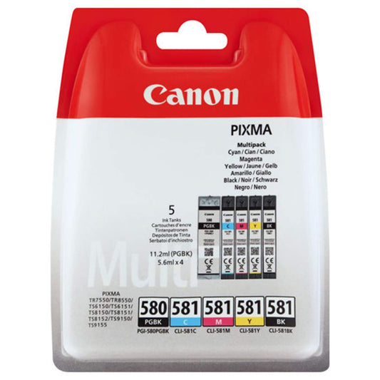 Multipakkaus viisi väriä: Canon 2078C005 (PGI-580/CLI-581) | Finink.com