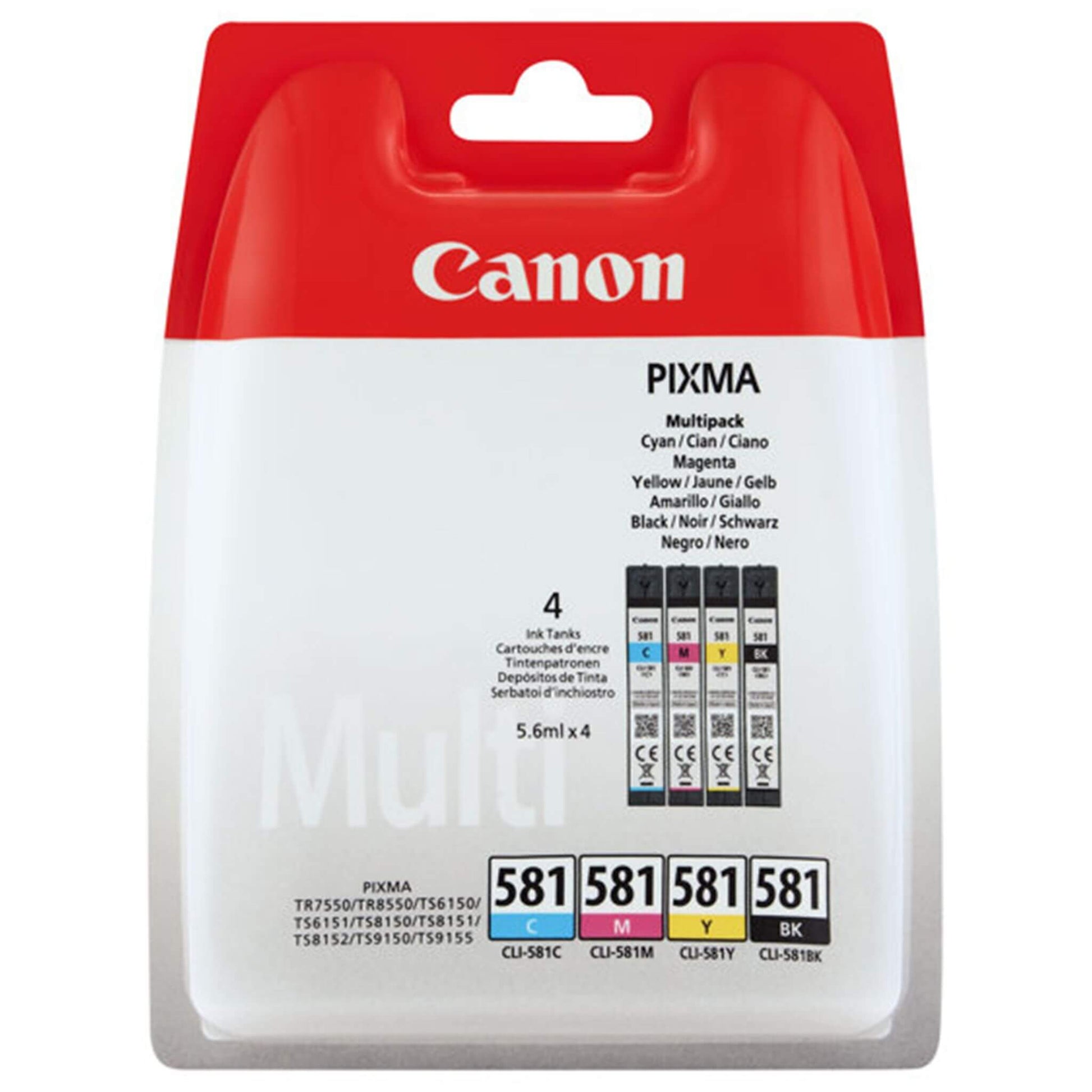 Multipakkaus neljä väriä: Canon 2103C004 (CLI-581) | Finink.com