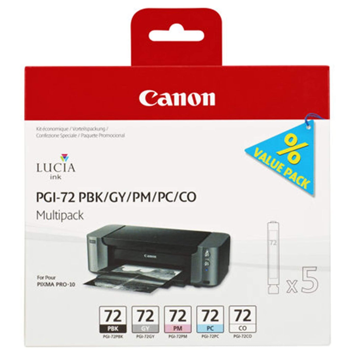 Viisivärinen mustepatruuna: Canon 6403B007 (PGI-72 MultiPack) | Finink.com