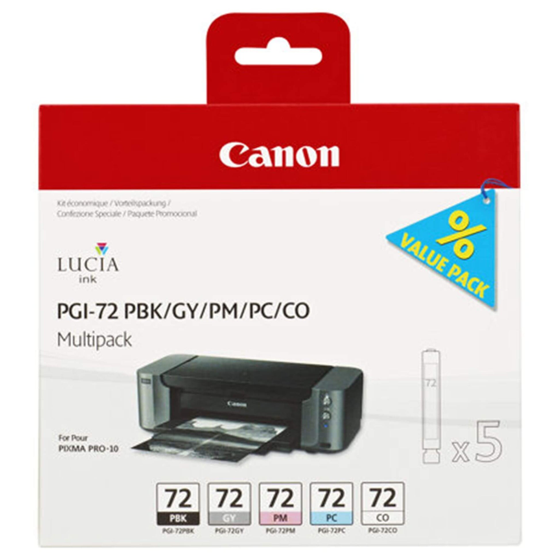 Viisivärinen mustepatruuna: Canon 6403B007 (PGI-72 MultiPack) | Finink.com