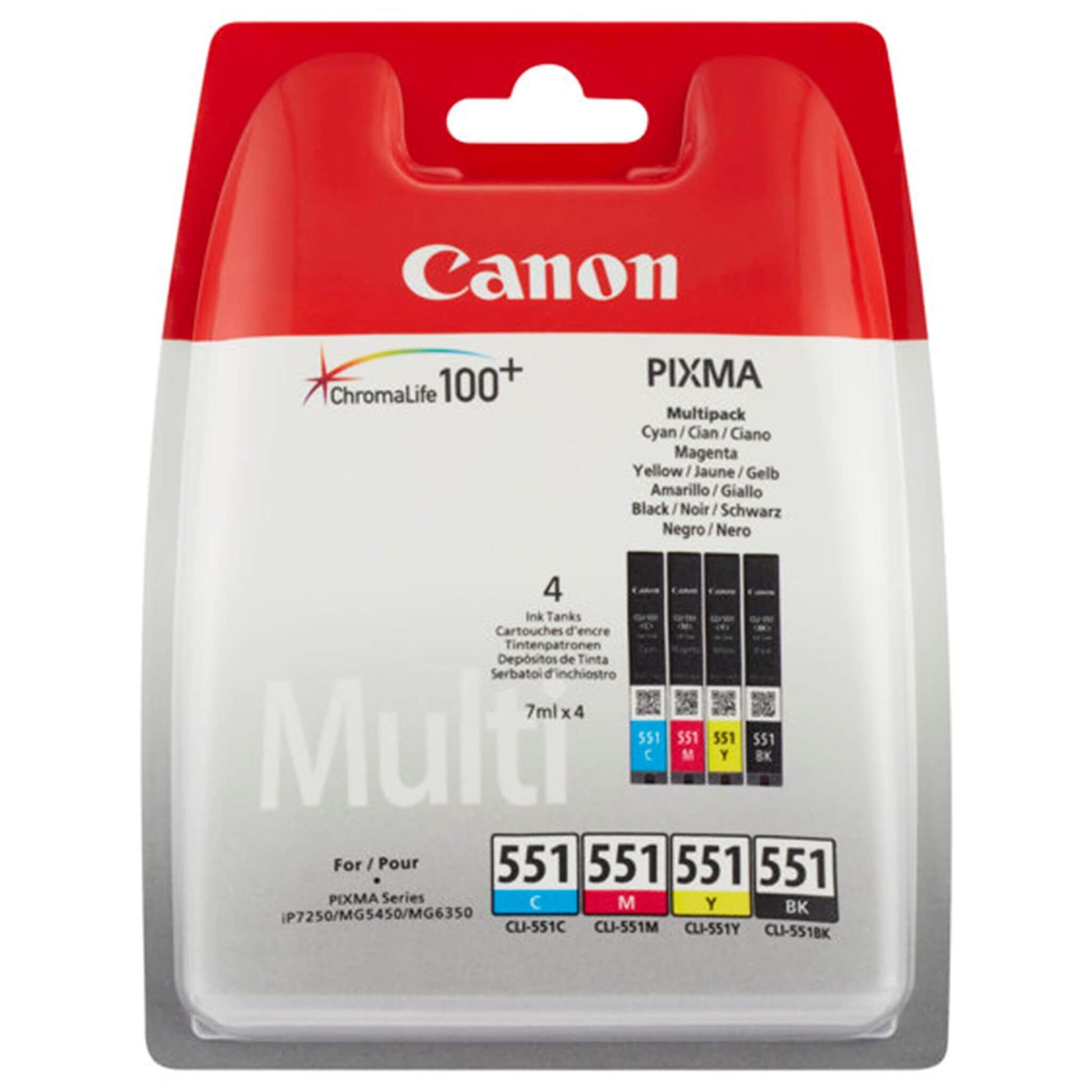 Multipakkaus neljä väriä: Canon 6509B008 (CLI-551) | Finink.com