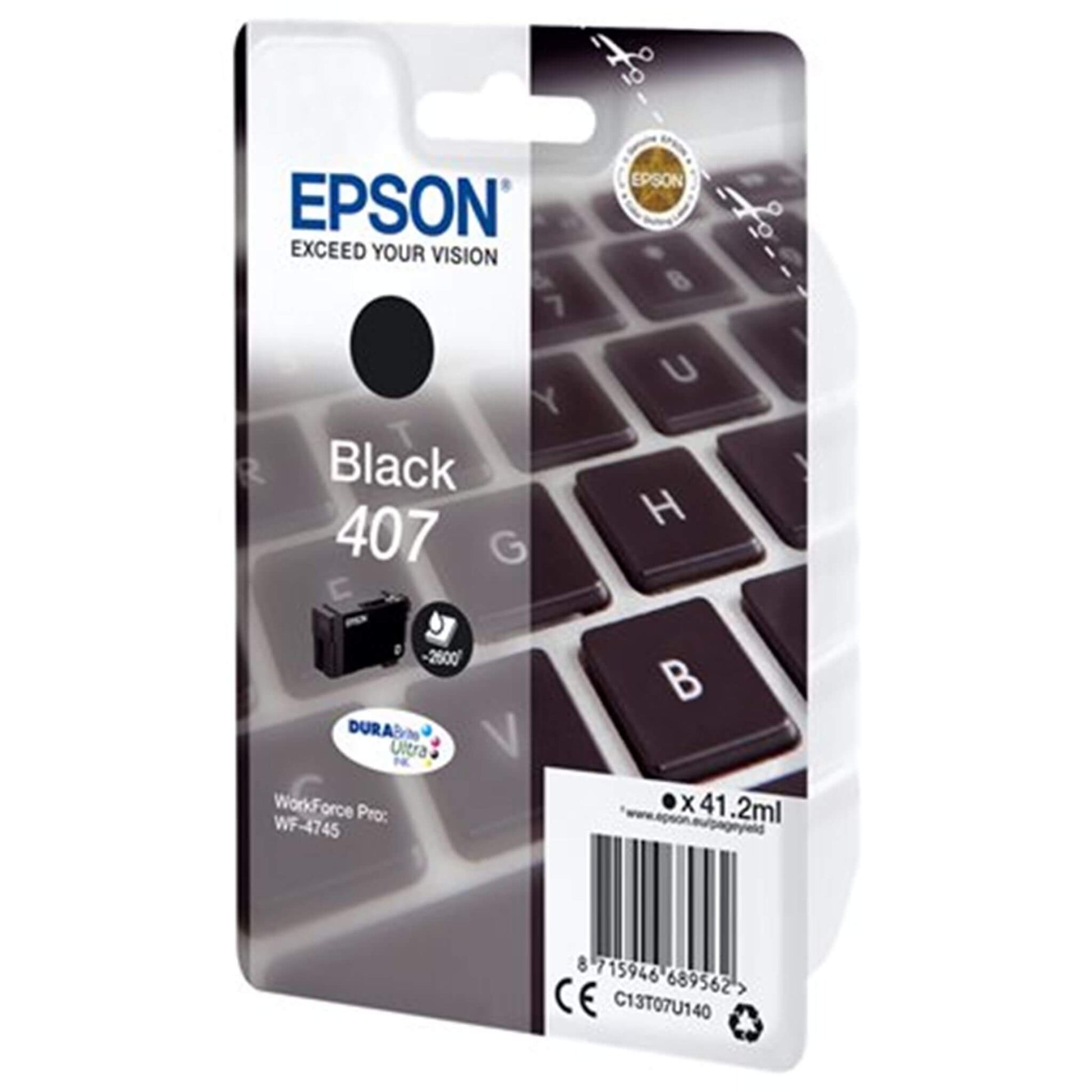 Musta mustekasetti: Epson C13T07U140 (407) | Finink.com