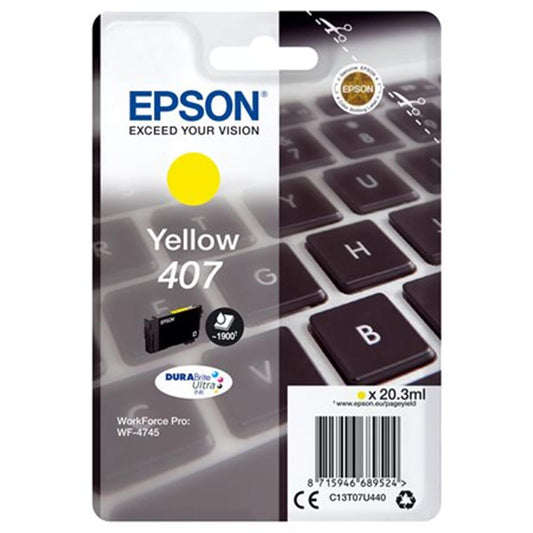 Keltainen mustekasetti: Epson C13T07U440 (407) | Finink.com