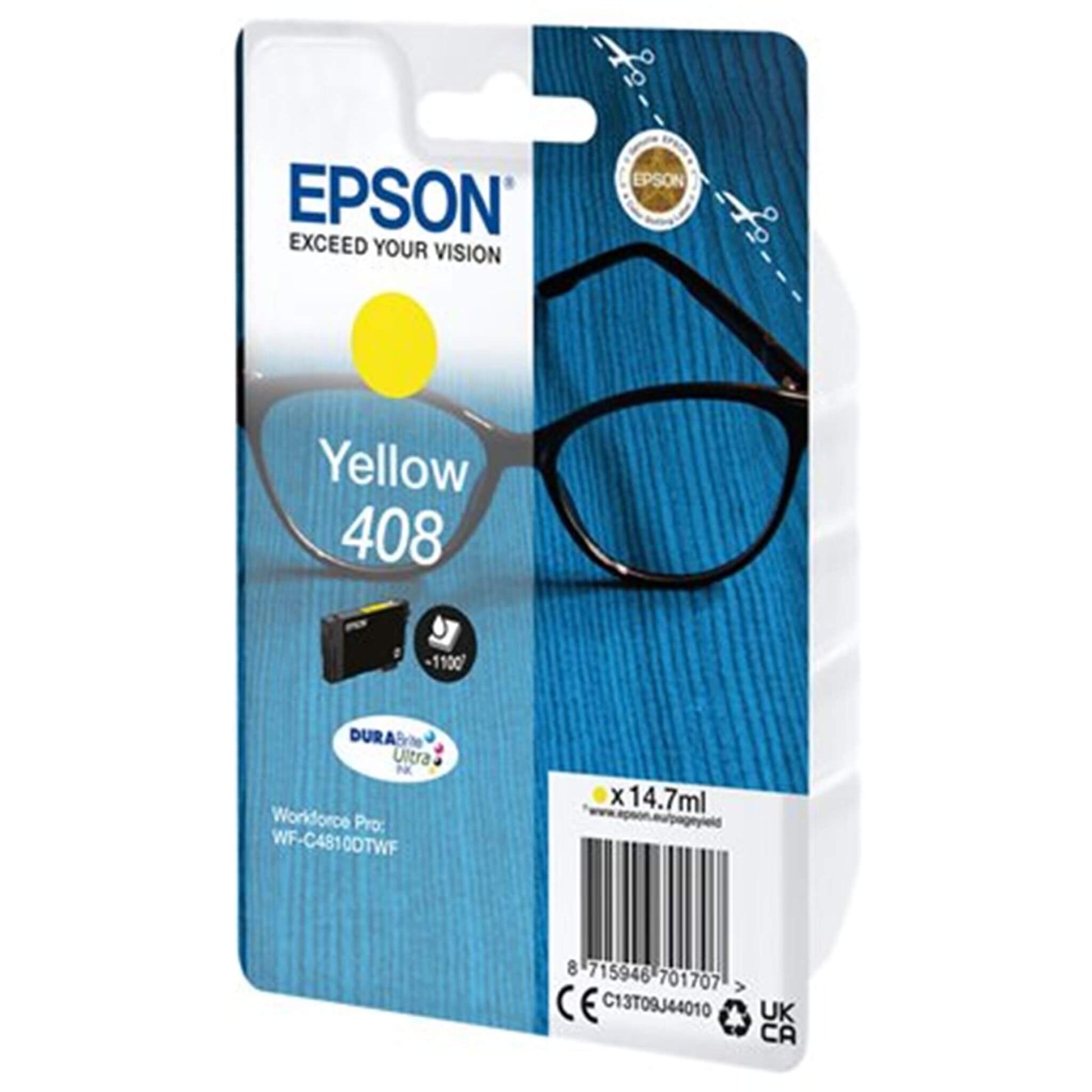 Keltainen mustekasetti: Epson C13T09J44010 (408) | Finink.com