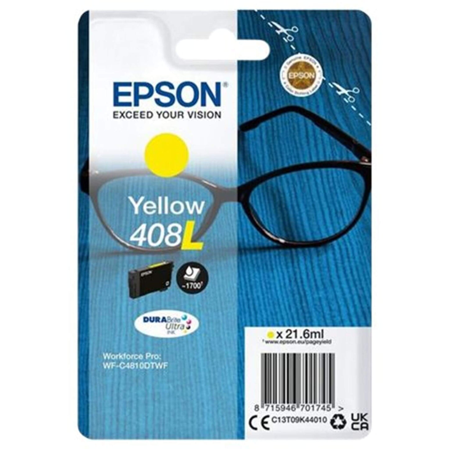 Keltainen mustekasetti: Epson C13T09K44010 (408L) | Finink.com