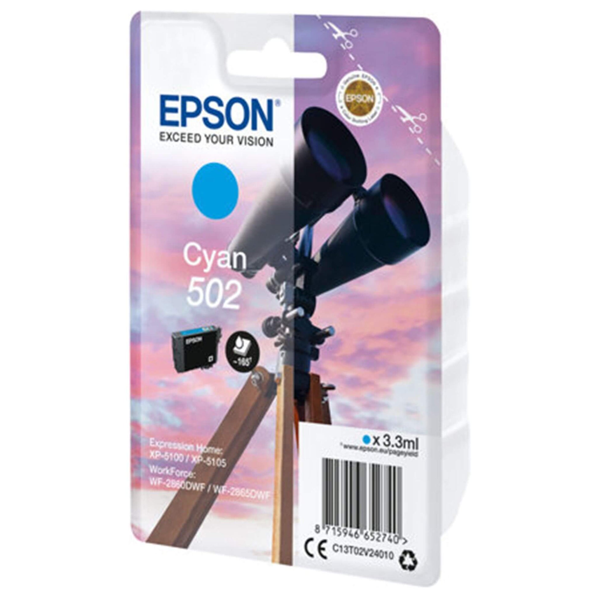 Cyan mustepatruuna: Epson T02V2 (502) | Finink.com