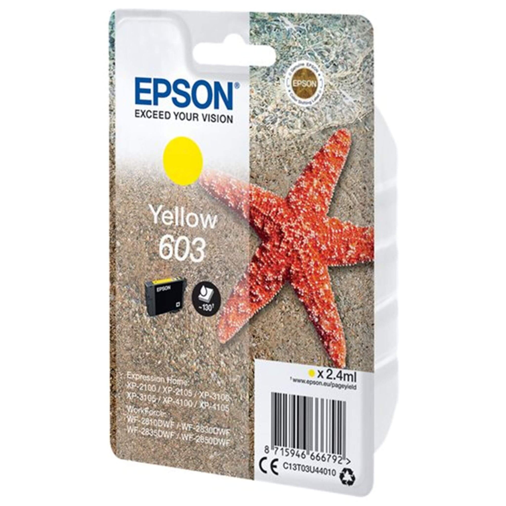 Keltainen mustepatruuna: Epson C13T03U44010 (603) | Finink.com