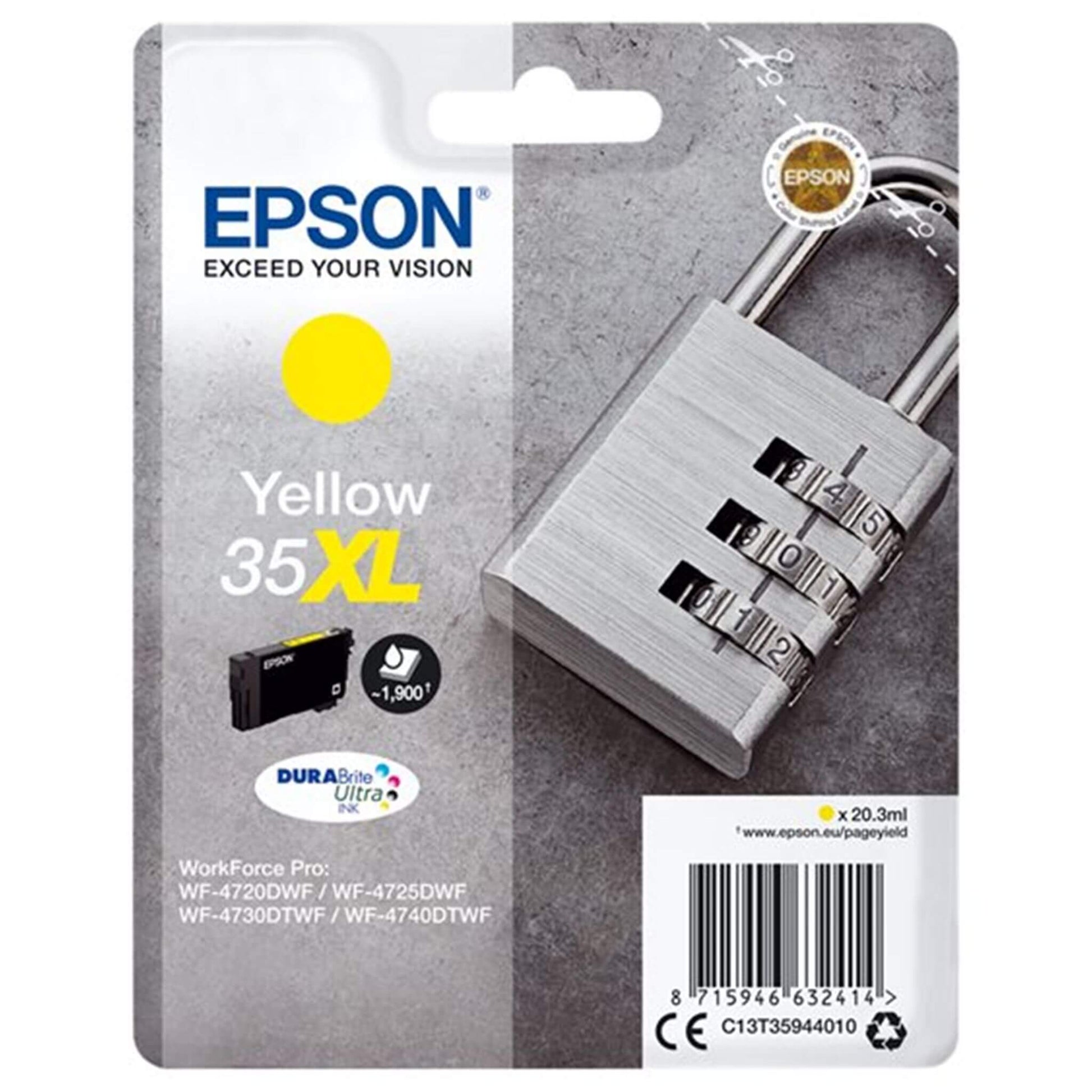 Keltainen mustepatruuna: Epson T3594 (35 XL) | Finink.com