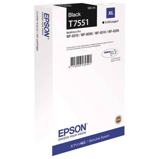 Musta mustepatruuna: Epson T7551 (XL) | Finink.com