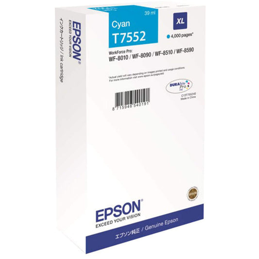 Cyan mustepatruuna: Epson T7552 (XL) | Finink.com