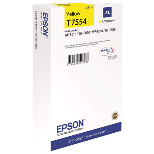 Keltainen mustepatruuna: Epson T7554 (XL) | Finink.com