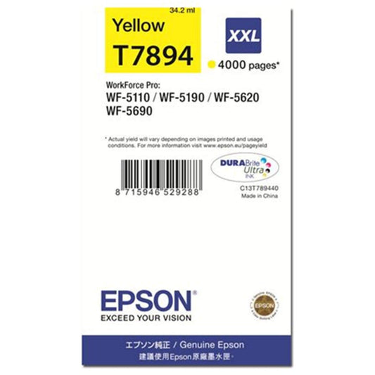Keltainen mustepatruuna: Epson T7894 XXL | Finink.com