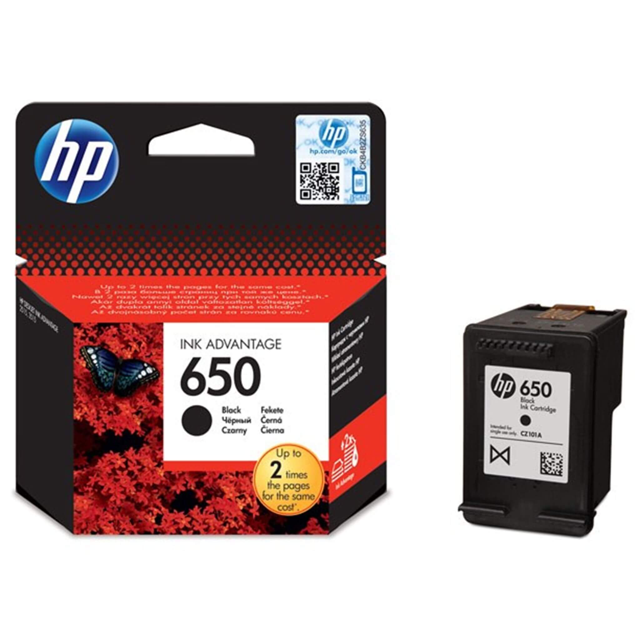 Musta mustekasetti: HP CZ101AE (HP 650) | Finink
