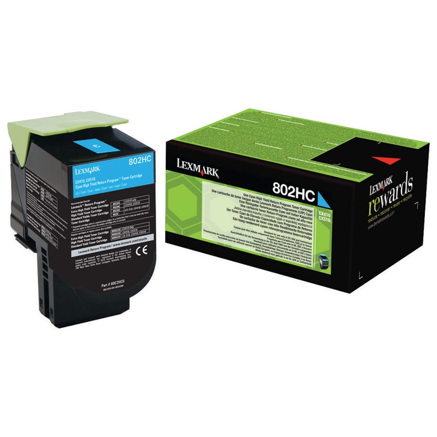 Cyan värikasetti: Lexmark 80C2HC0 (802 HC) LRP | Finink.com
