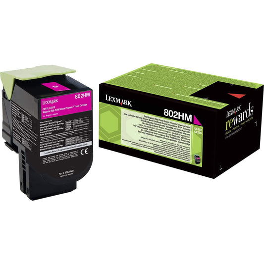 Magenta värikasetti: Lexmark 80C2HM0 (802 HM) LRP | Finink.com