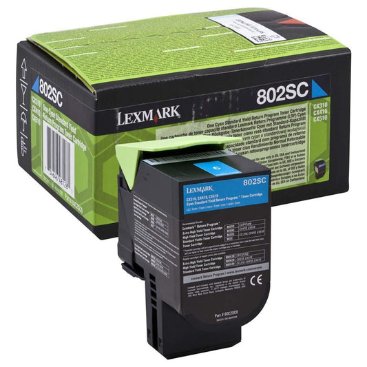 Cyan värikasetti: Lexmark 80C2SC0 (802 SC) LRP | Finink.com