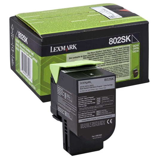 Musta värikasetti: Lexmark 80C2SK0 (802 SK) LRP | Finink.com