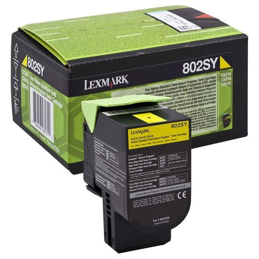 Keltainen värikasetti: Lexmark 80C2SY0 (802 SY) LRP | Finink.com